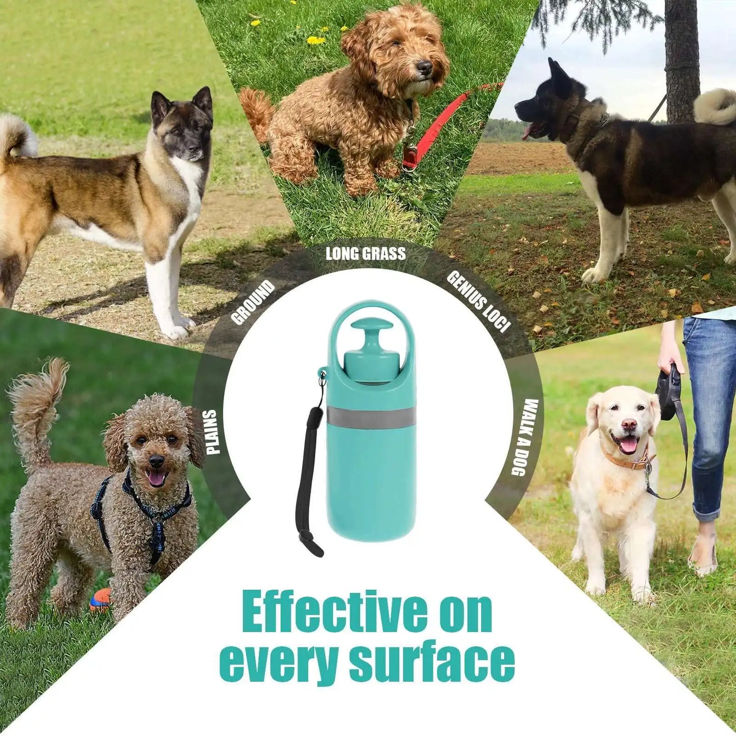 CleanGrab™ – Touch-Free Dog Waste Picker with Integrated Bag Holder