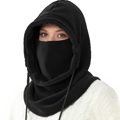FrostEase Hooded Scarf – Warm Winter Neck Gaiter with Hood for Cycling, Skiing & Outdoor Activities