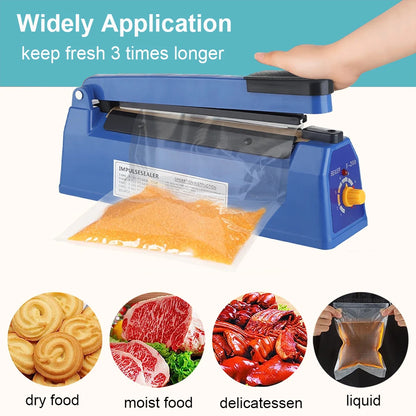 QuickSeal Electric Sealer – Fast Heat Press for Plastic Food Bags | Portable Handheld Packaging Tool